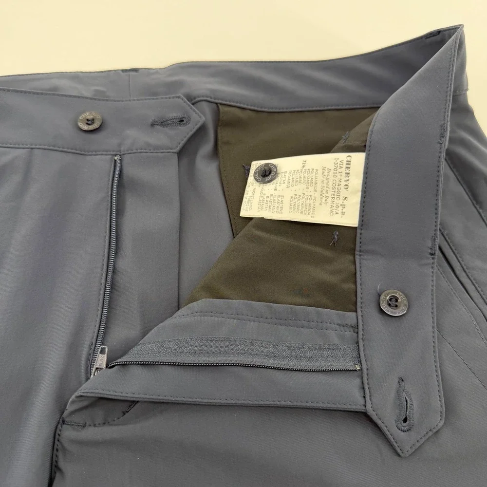 Chervo Golf Shorts Mens 36 Navy Blue Golf Tex Performance Stretch Flat Front New